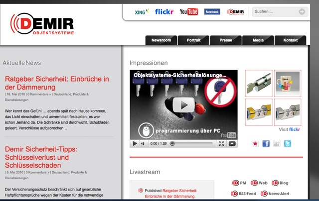 Social Media News-Room: Demir Objektsysteme in Nürtingen