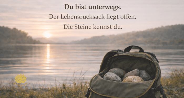 Du packst deinen Lebensrucksack. Erinnere dich an die Steine.